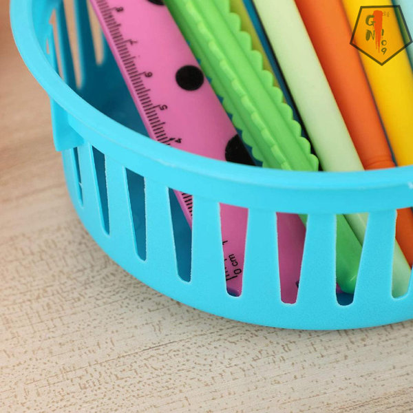 GN109 12 Pack Classroom Pencil Basket Trays, Colorful Pencil Organizer